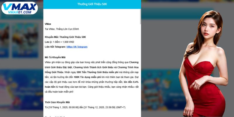 Giới thiệu bạn mới nhận thưởng to tại khuyến mãi Vmax Giới thiệu bạn mới nhận thưởng to tại khuyến mãi Vmax